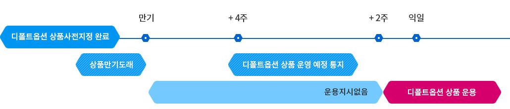 디폴트옵션이 적용되는 프로세스는 이미지(하단참조)